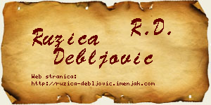 Ružica Debljović vizit kartica